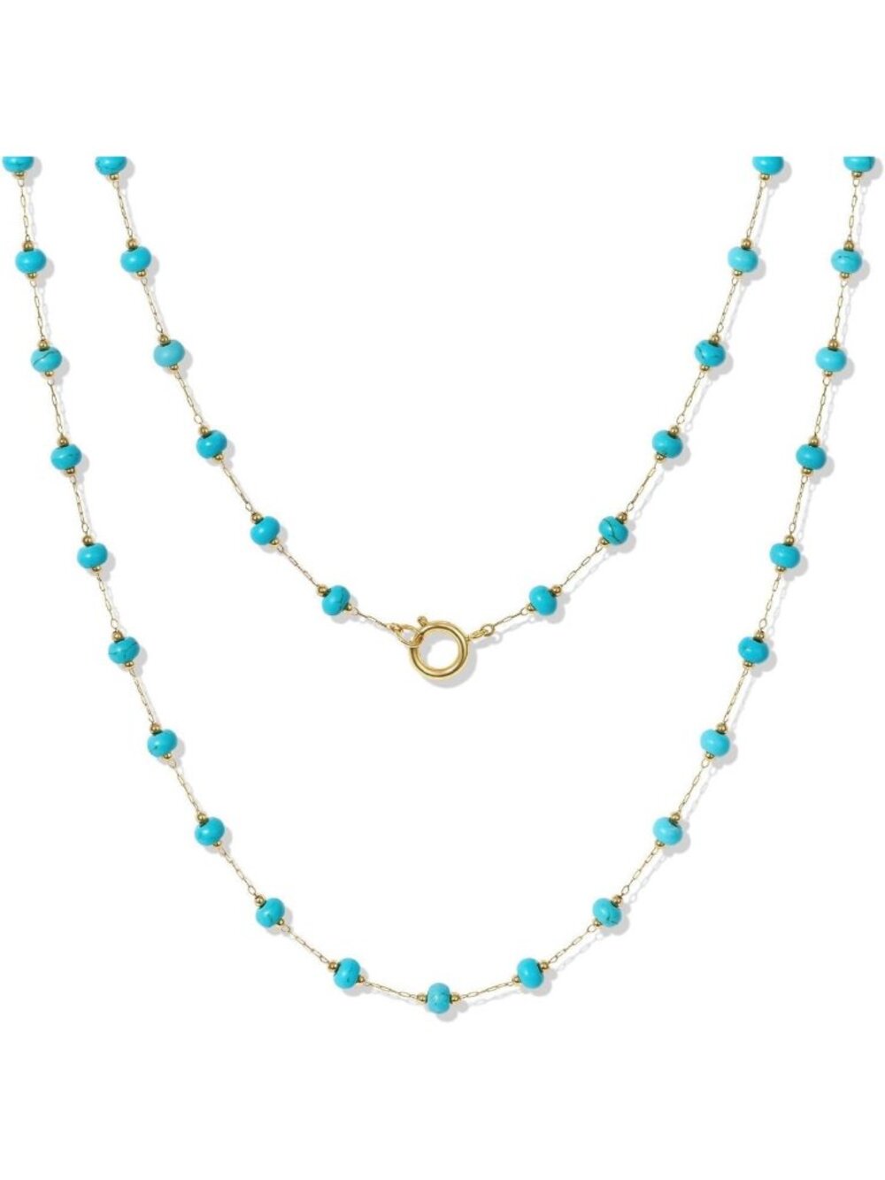 Natural Stone Beaded Long Necklace for Women - Boho Chic Jewelry Accessory